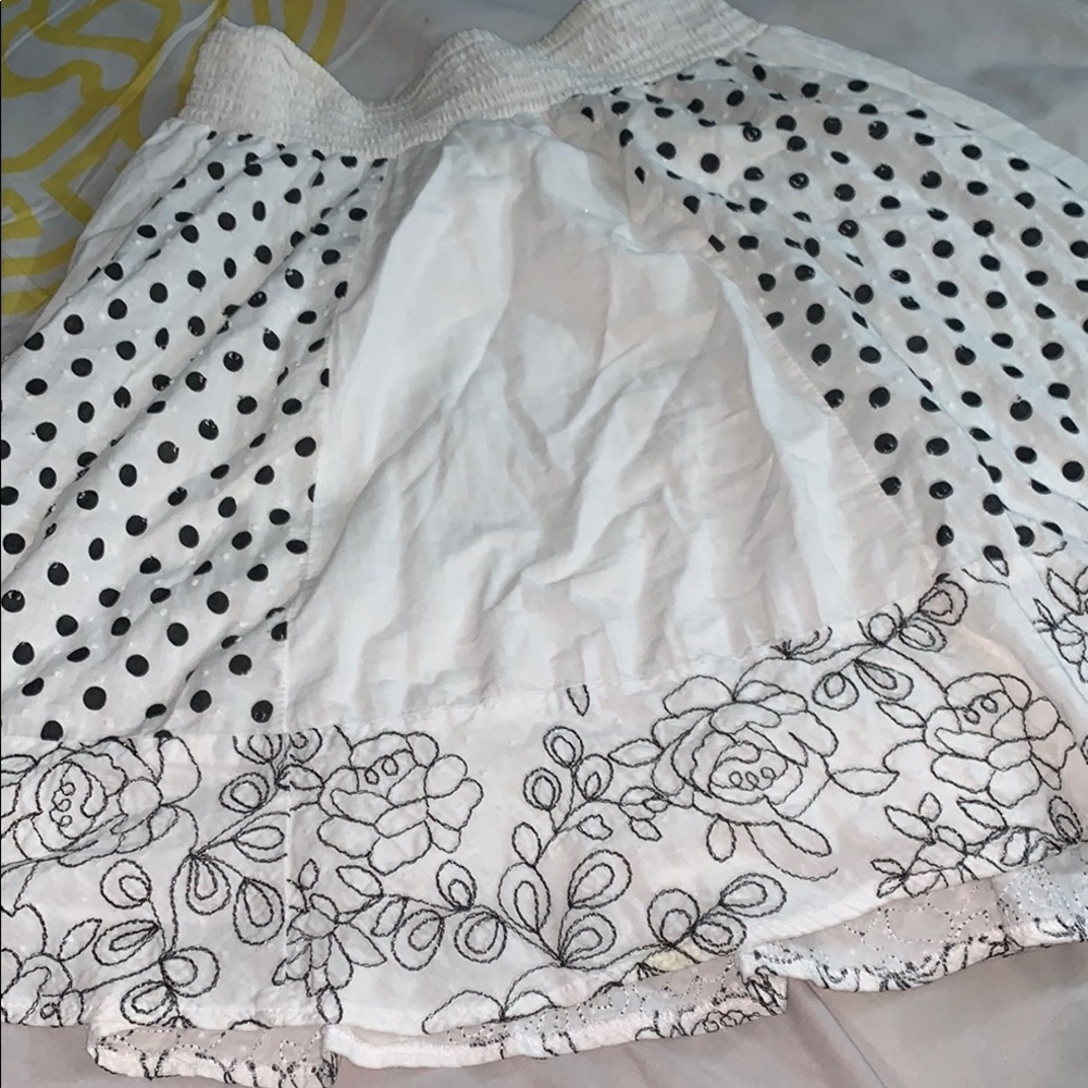 Joe Benbasset White and Black Bubble Mini Skirt